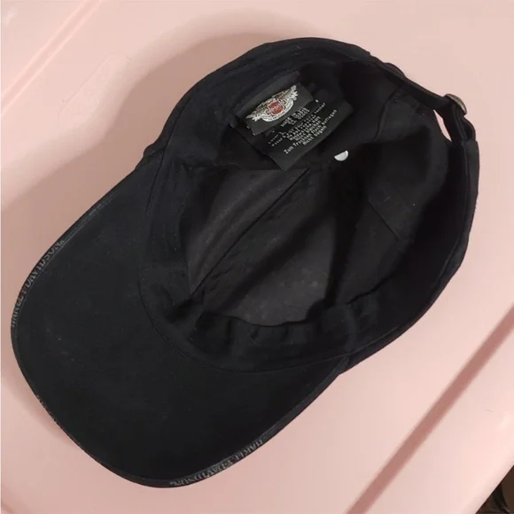 Harley-Davidson Black Cap with Rhinestone Skull Design - Picture 8 of 11